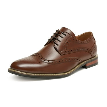 Bruno Marc Moda Italy Men's Prince Classic Modern Formal Oxford Wingtip Lace Up Dress Shoes 6.5-15 Brogue Oxford Shoes Prince-3 Dark/Brown Size 10