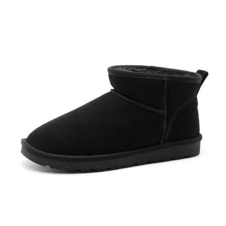 Bruno Marc Men's Outdoor Casual Winter Boots Cozy Suede Warm Fuzzy Classic Short Boots for Cold Weather