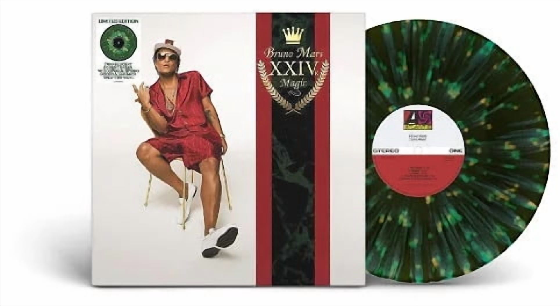 Bruno Mars - 24K Magic - Green & Yellow Splatter Colored Vinyl