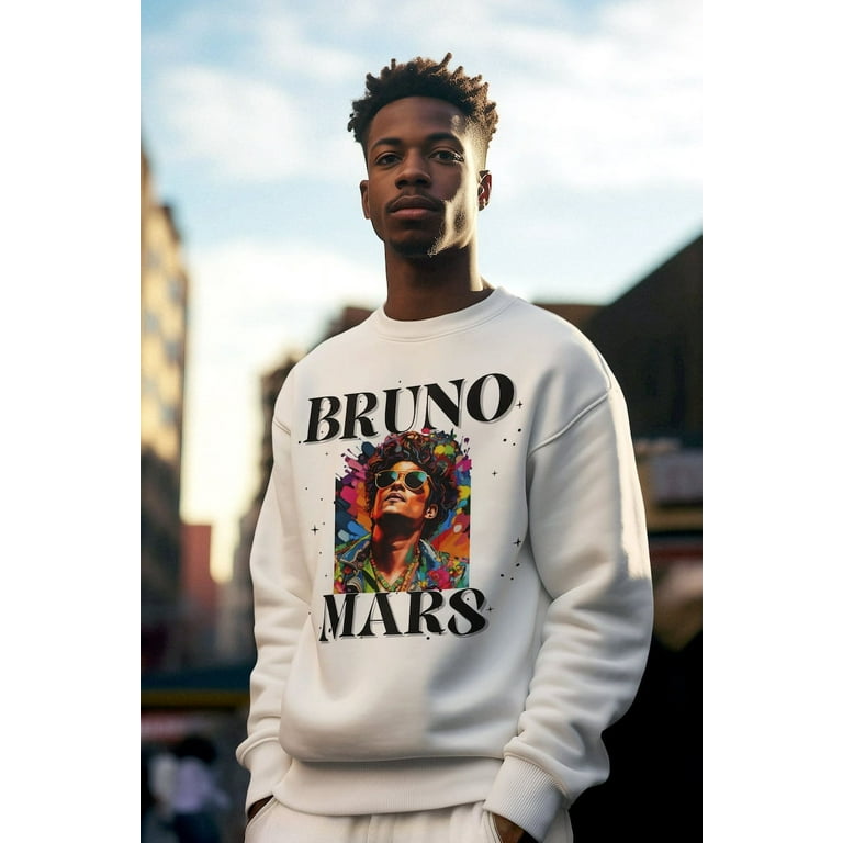 Bruno Mars Graphic Uni Sex Fan Concert Sweatshirt Rap Gifts Hip Hop Vintage Clothes Graduation Gift For Dad Mom Mother Father Day Hoodie