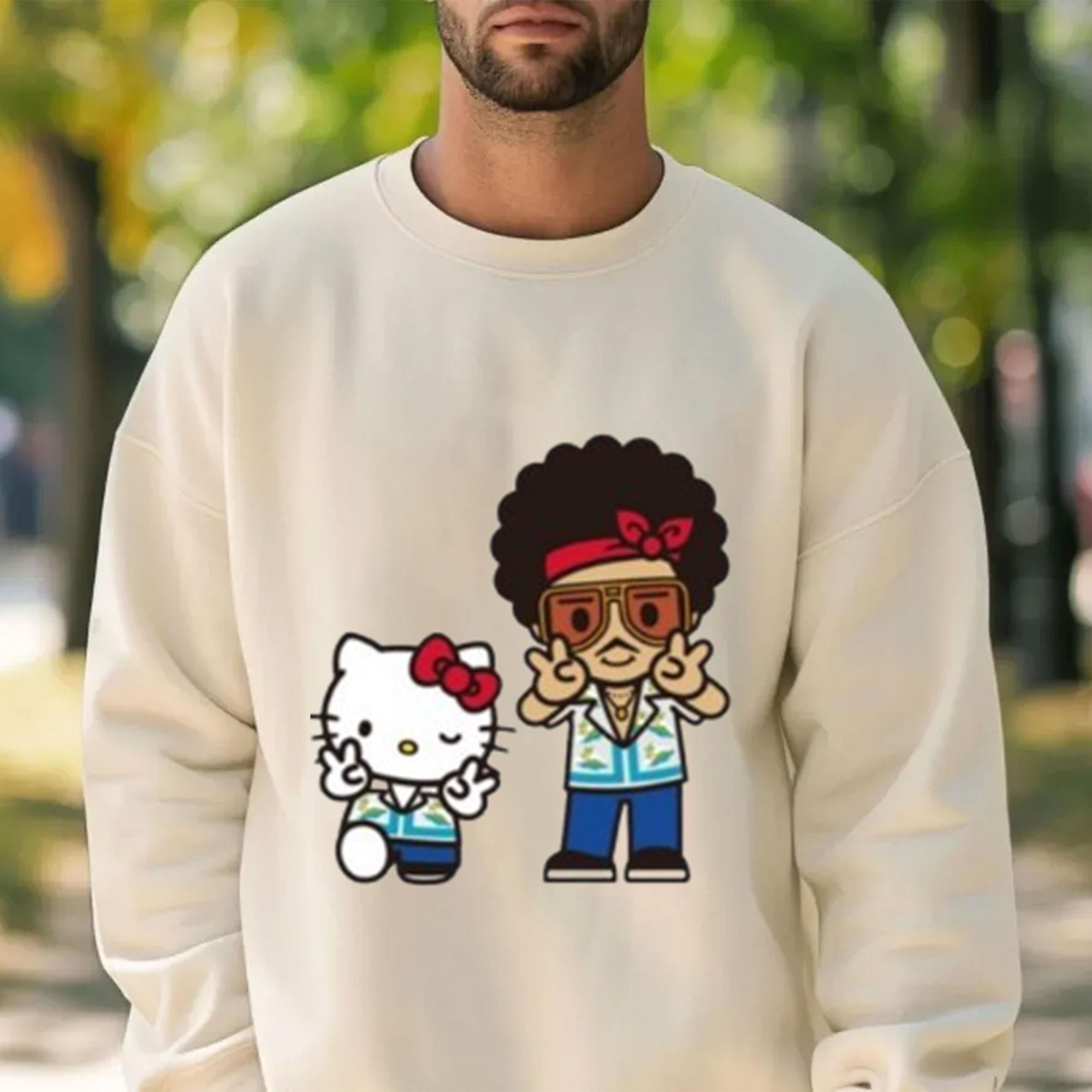 Bruno Mars X Hello Kitty January 626 2024 Japan Tour Shirt Limited