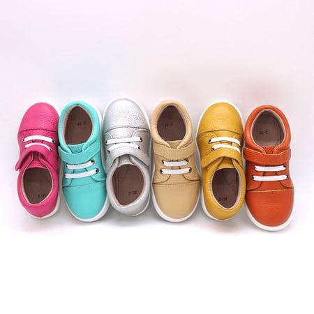 Bruno lichee leather velcro childrens sneakers fuchsia (13T) 5-6Y