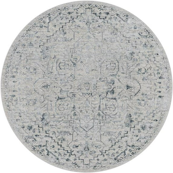 Brunswick BWK-2310 6'7" Round Rug in Sage/Beige/Khaki/Denim/Dark Green