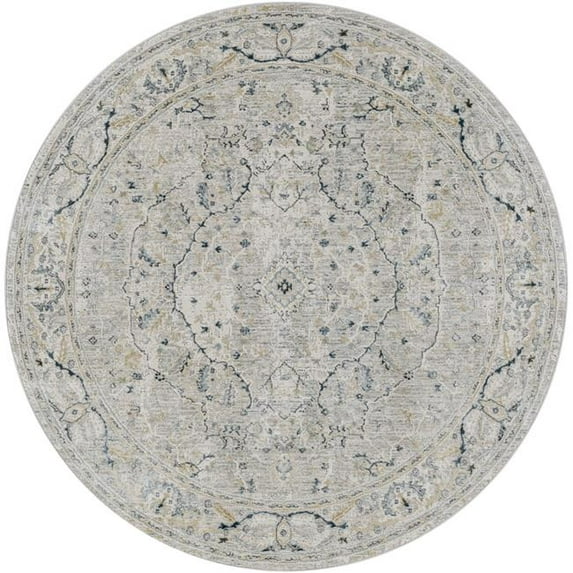 Brunswick BWK-2314 7'10" Round Rug in Dark Green/Sage/Denim/Beige/Khaki