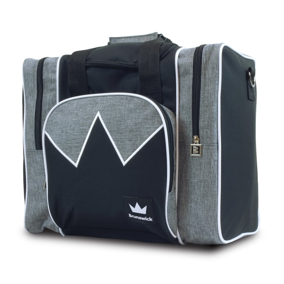 Brunswick Edge Single Tote Bowling Bag- Grey/White