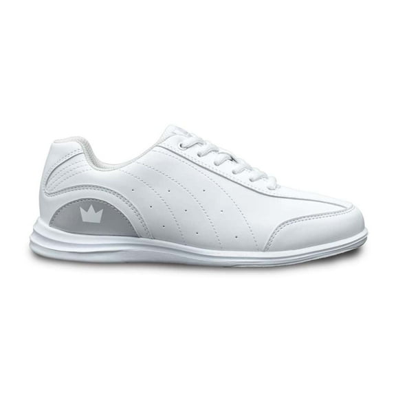 Brunswick Ladies Mystic Bowling Shoes- White/Silver 8