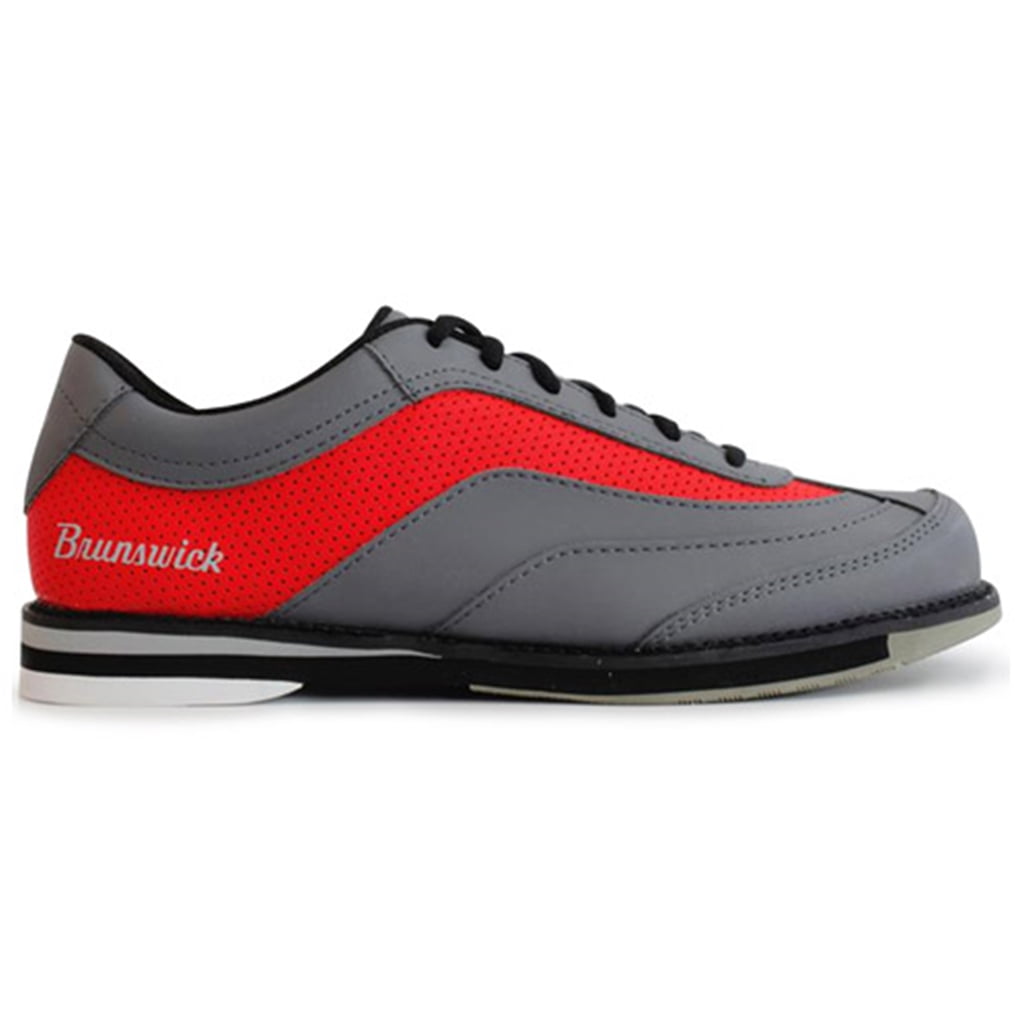 Brunswick Mens Rampage Bowling Shoes Right Hand Grey/Red 9 M US
