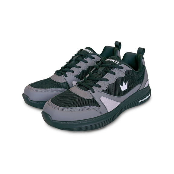 Brunswick Outback Mens Bowling Shoes - Black/Grey - 11.5
