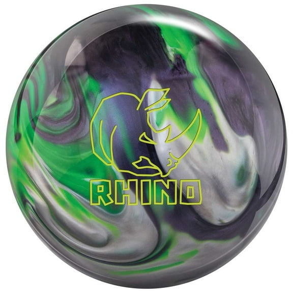 Brunswick Rhino Reactive Bowling Ball - Carbon/Lime/Silver Pearl 13lbs