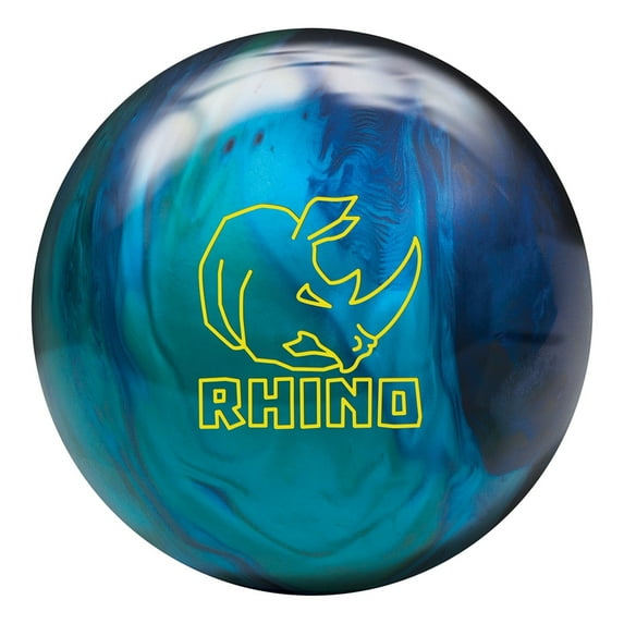 Brunswick Rhino Reactive PRE-DRILLED Bowling Ball- Cobalt/Aqua/Teal (14 lbs)