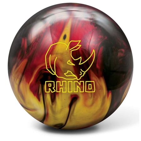 Brunswick Rhino Reactive PRE-DRILLED Bowling Ball- Red/Black/Gold Pearl 13lbs