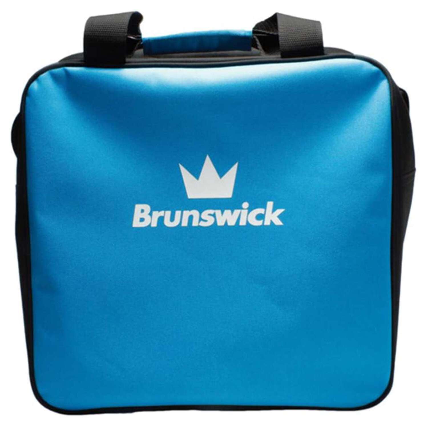 Brunswick Edge Single Tote Bowling Bag - Blue, Padded Shoulder Strap & Front Accessory Pocket