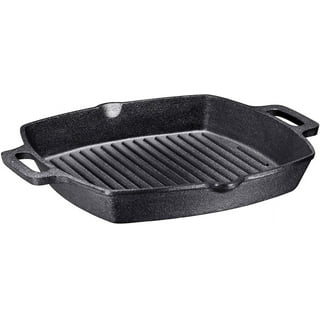 Bhagya Cast Iron Cookware Iron Fish Fry Pan 9 Inches, Black