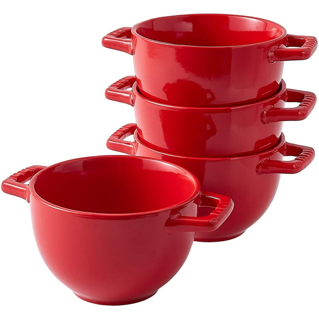 Bruntmor 19Oz Ceramic Soup Bowls With Handles Oven Safe Bowls For