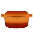 thumbnail image 1 of Bruntmor | 2 In 1 Enameled Cast Iron Double Dutch Oven Skillet Lid 5-Quart | 1, 1 of 8