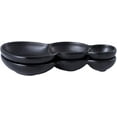thumbnail image 1 of Bruntmor 3-Compartment Modern Matte Porcelain 105" Long Appetizer Serving Tray, 1 of 5