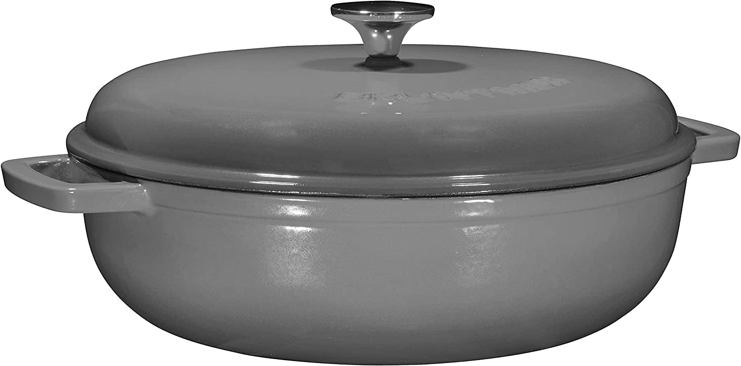 Bruntmor 45 Quart Cast Iron Casserole Dish Dutch Oven Marmite Pot Super Heat
