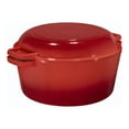 thumbnail image 1 of Bruntmor 5 Qt Red Enameled Cast Iron Dutch Oven Pot with Lid - All-in-One Cookware for Braising and More, 1 of 9