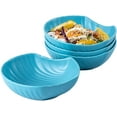 thumbnail image 1 of Bruntmor 7" Ceramic Shell Shaped Dinner Plates Set of 4 Serving Plates Blue, 1 of 7