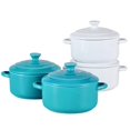 thumbnail image 1 of Bruntmor 8.5oz Oven Safe Mini Cocotte Ceramic Ramekins For Baking, Mini Casserole, 1 of 7