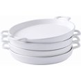 thumbnail image 1 of Bruntmor 8 Inch Porcelain Set Of 4 Oven To Table Bakeware Matte Round Baking, 1 of 9