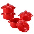 thumbnail image 1 of Bruntmor 8Oz Oven Safe Mini Cocotte Ceramic Ramekins For Baking Mini Casserole, 1 of 9
