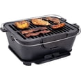 thumbnail image 1 of Bruntmor Cast Iron BBQ Grill, 14" x 12" Grilling Surface Charcoal Hibachi-Style, Portable, 1 of 8