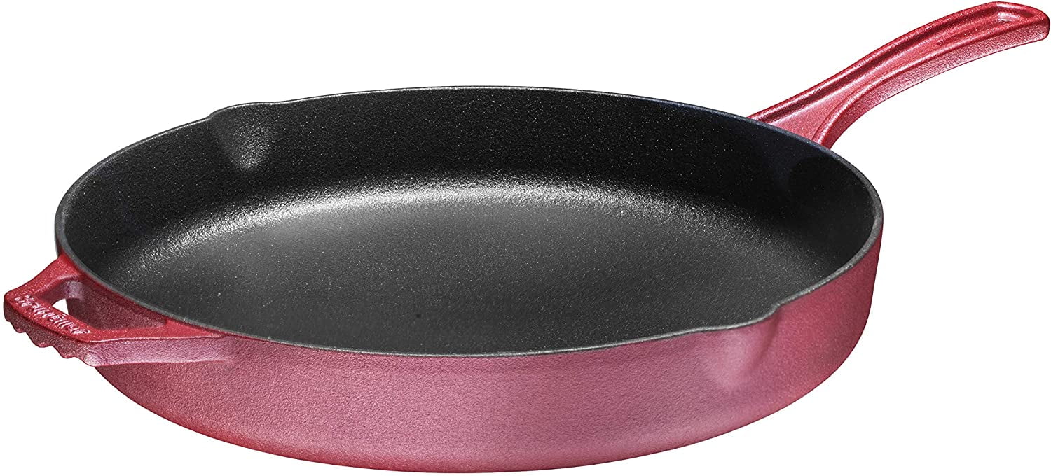 Bruntmor Cast Iron Skillet Silicone Oil NonStick 12 inch Frying Pan