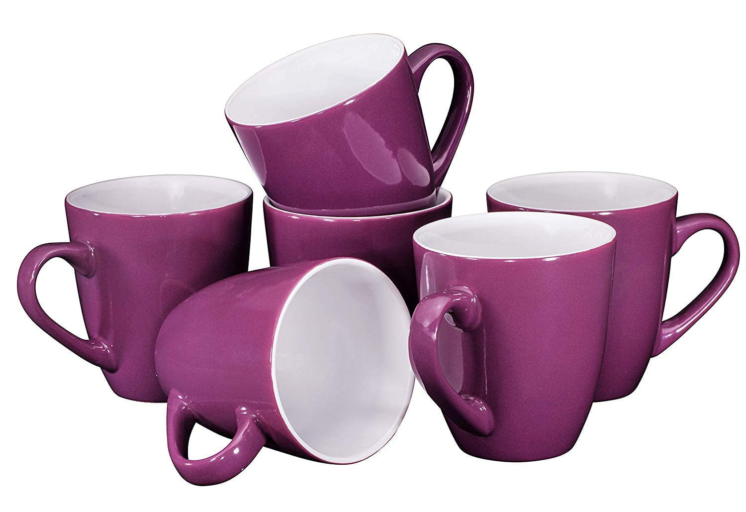 Bruntmor | Coffee Mug Set Set Of 6 Large-Sized 16 Ounce Ceramic Coffee Mugs  - Walmart.com
