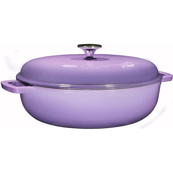 Bruntmor Enameled Cast Iron Dutch Oven with Lid and Stainless Steel Knob - 4.5-Quart