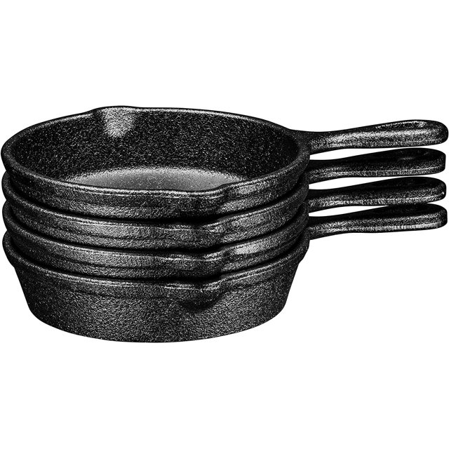 Bruntmor PreSeasoned Cast Iron 3 Piece Skillet Bundle Frying Pan