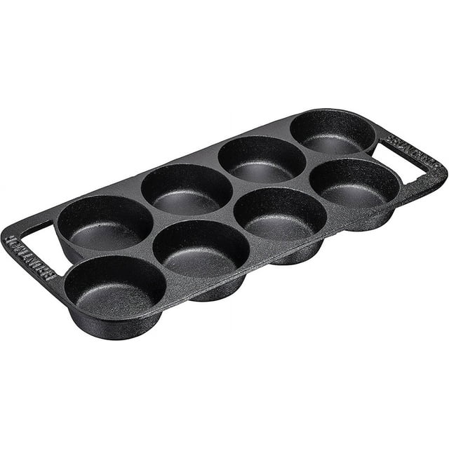 Bruntmor PreSeasoned Cast Iron Cake Pan For Baking Biscuits 8Cup