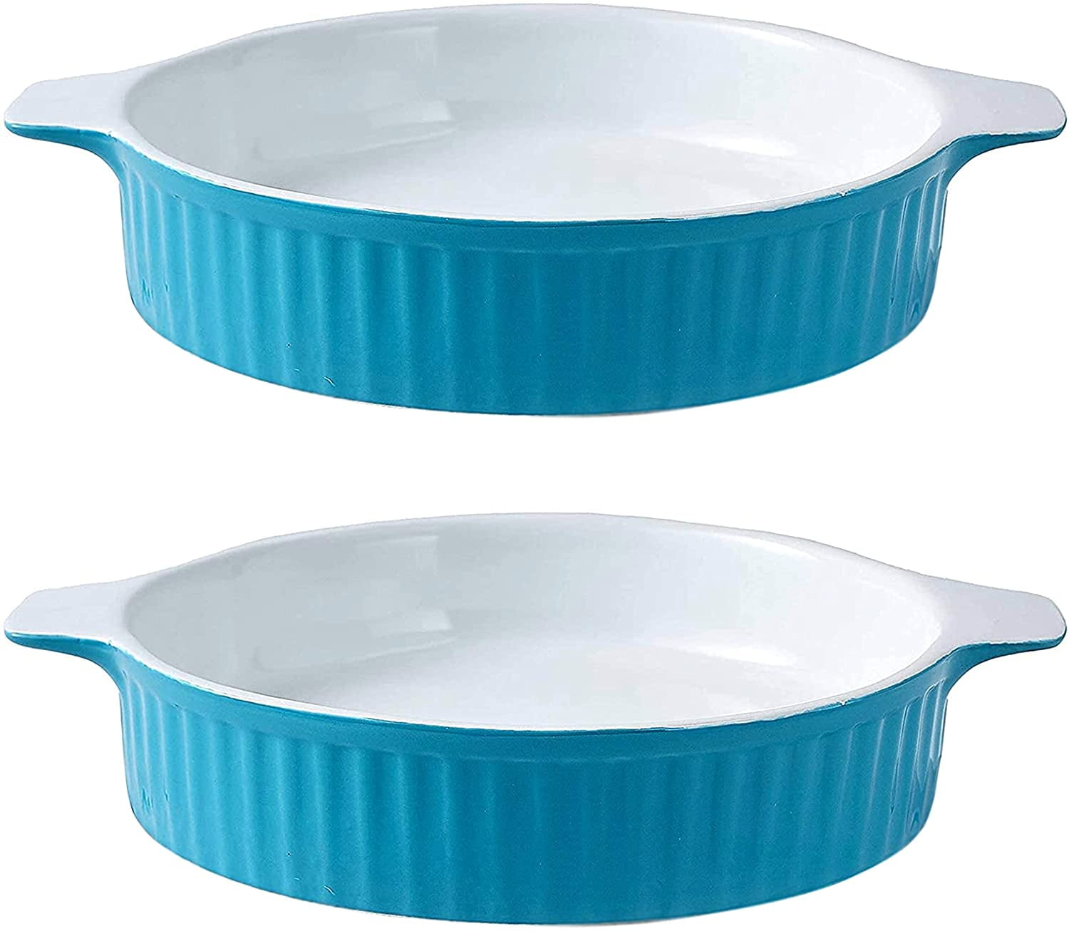 Bruntmor 10 x6 Oval Ceramic Deep Dish Pie Pan Set of 2 - White, 10 x 6 -  Foods Co.