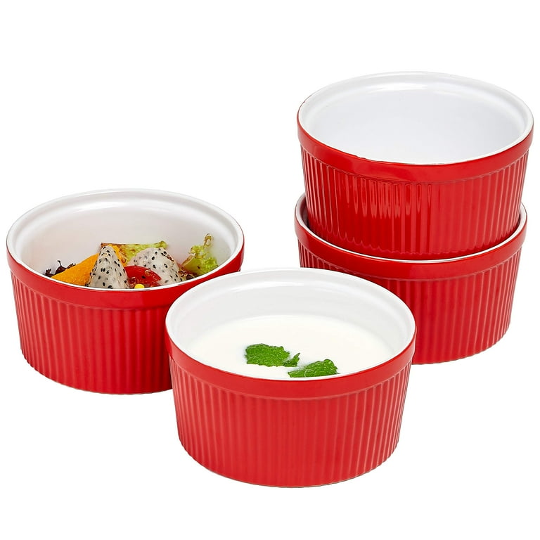 4.75-Inch Porcelain White Ramekins Set for Souffle Dishes (Set of 12)