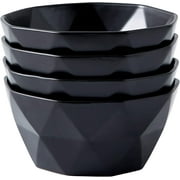 Bruntmor | Soup Bowls Set Of 4 Geometric 30 Ounce Soup Bowls - Elegant Stackable