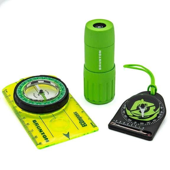 Brunton Monocular and Compasses Green Bundle Set - Fahrenheit