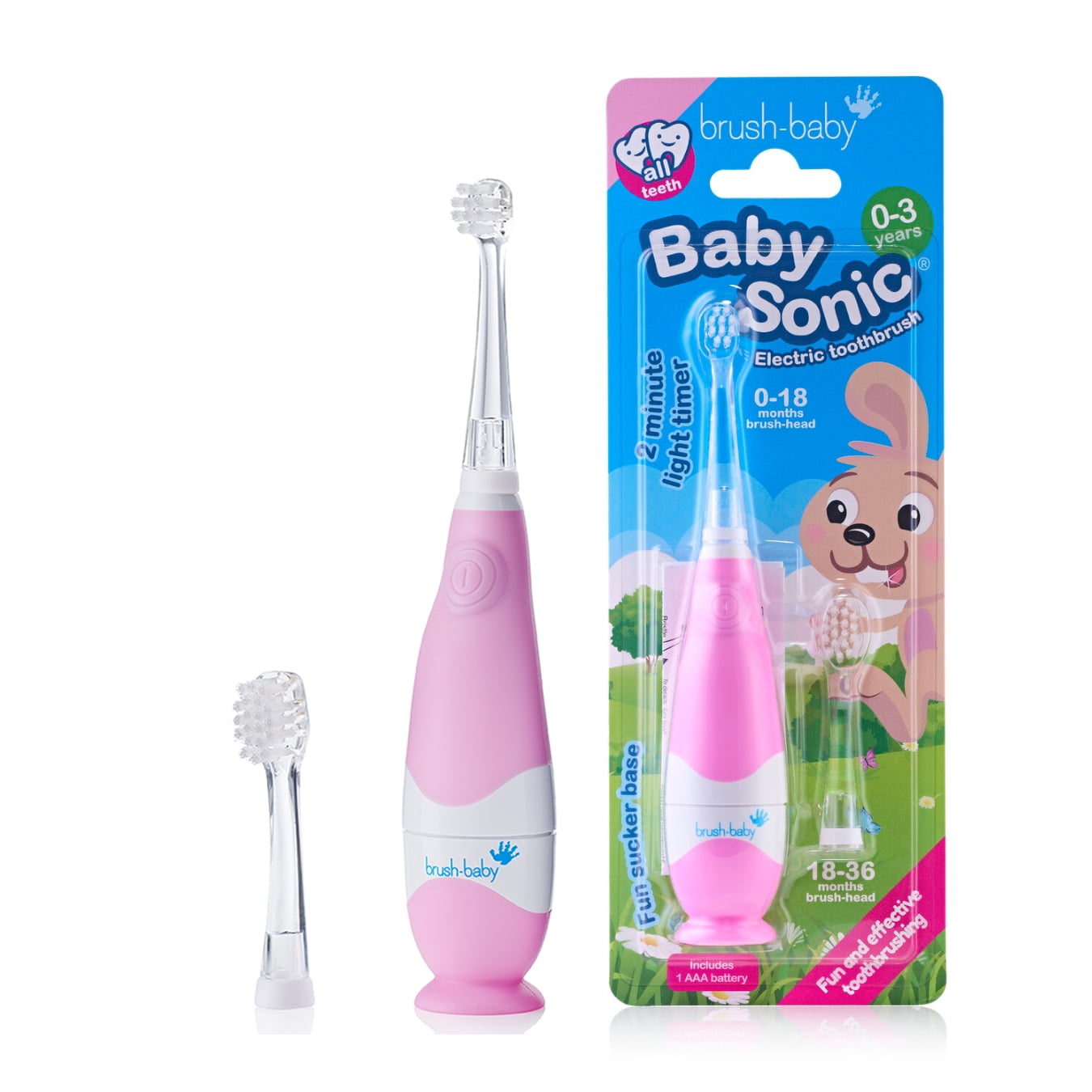 Brush-Baby BabySonic® Pink Electric Toothbrush for Infants