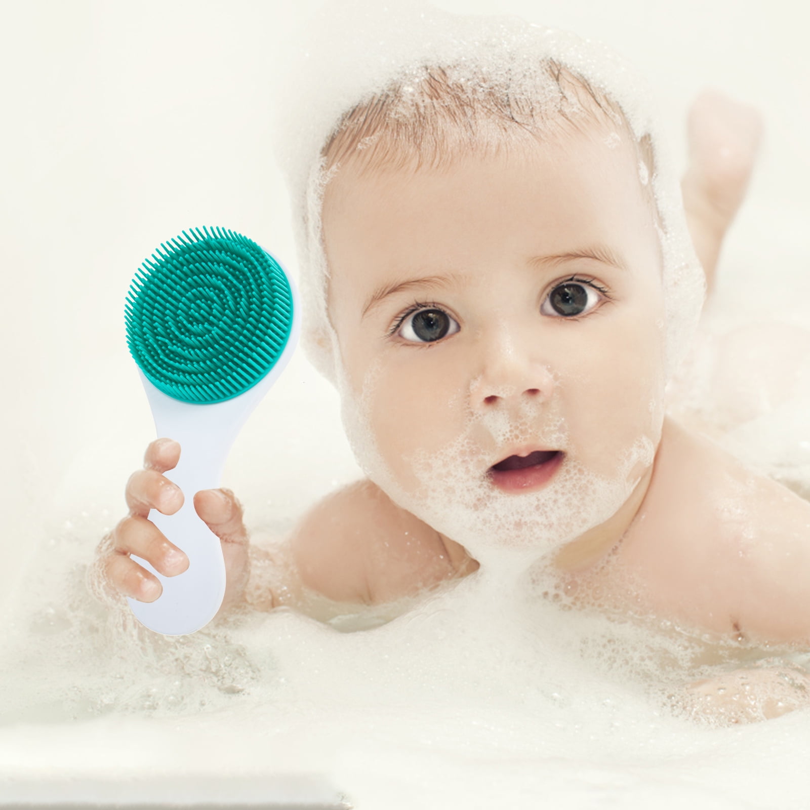 Brush Baby Bath Silicone Scrubber Shower Hair Exfoliator Cap Toddler