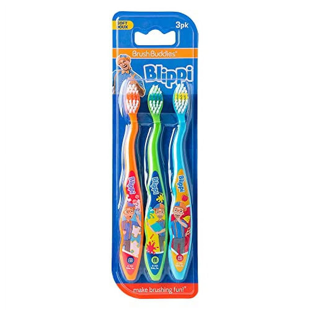 Brush Buddies Blippi Kids Toothbrushes, Manual Toothbrushes for Kids, Toothbrush for Toddlers 2