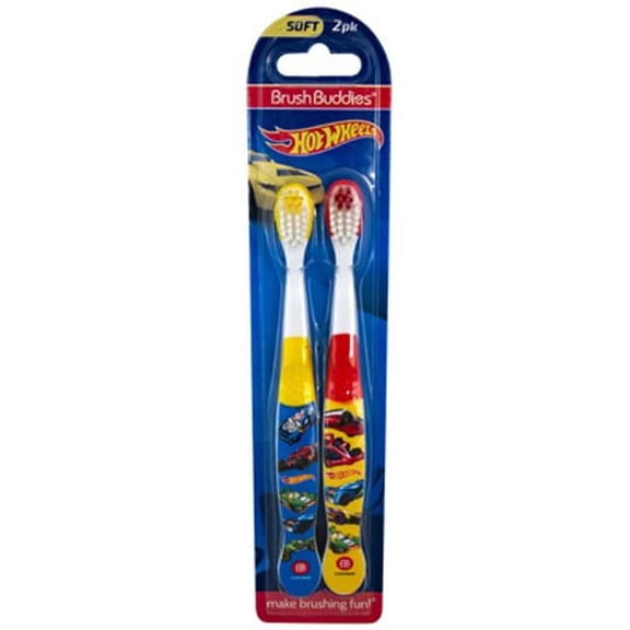 Brush Buddies Hot Wheels Toothbrush Set (2x 2 Packs)
