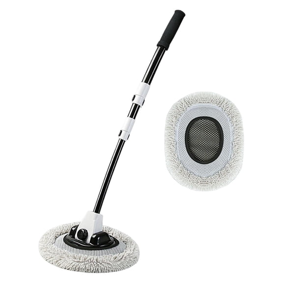Brush Cleaning Mop Duster Washing Tools Cleaning Tool Scratch Free Wet and Fast Foaming Wash Brush for Vehicle RV Car With Spare Head