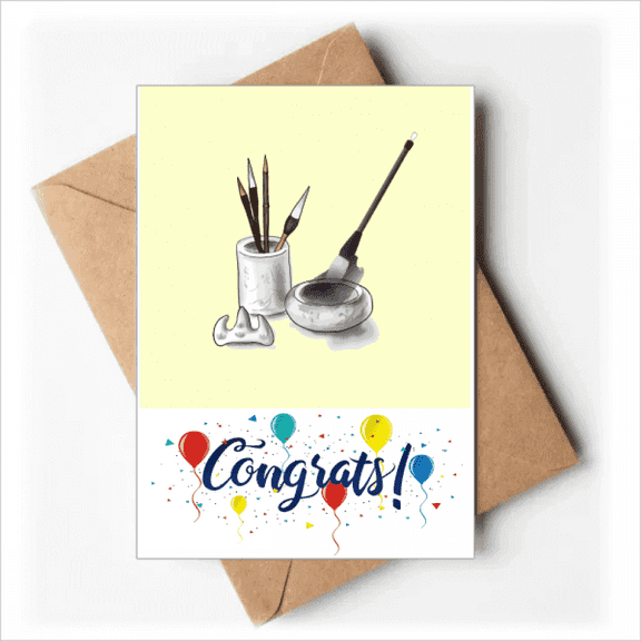Brush Compose White Suit Inheritance Wedding Cards Congratulations Greeting Envelopes
