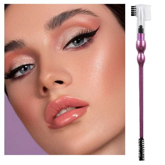 Brush Double Headed Eyebrow Comb Brush Eyelash Curler Sponge Eyeshadow Four In One Makeup Tool