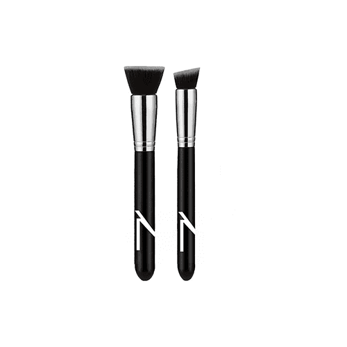 Voodoo Makeup Brush Duo, Highlight & Conceal Brush + Foundation Brush
