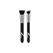 Voodoo Makeup Brush Duo, Highlight & Conceal Brush + Foundation Brush