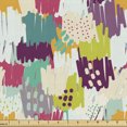 thumbnail image 1 of Ambesonne Brush Fabric by the Yard Upholstery, Paint Brush Chunky Blows Dots, 10 Yards, Multicolor, 1 of 4