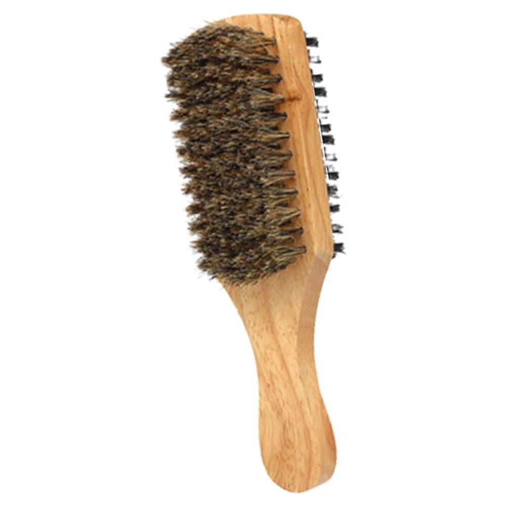 Brush Hair Beard Brushes Dense Double Sided Men Handle Straightening Detangling Professional
