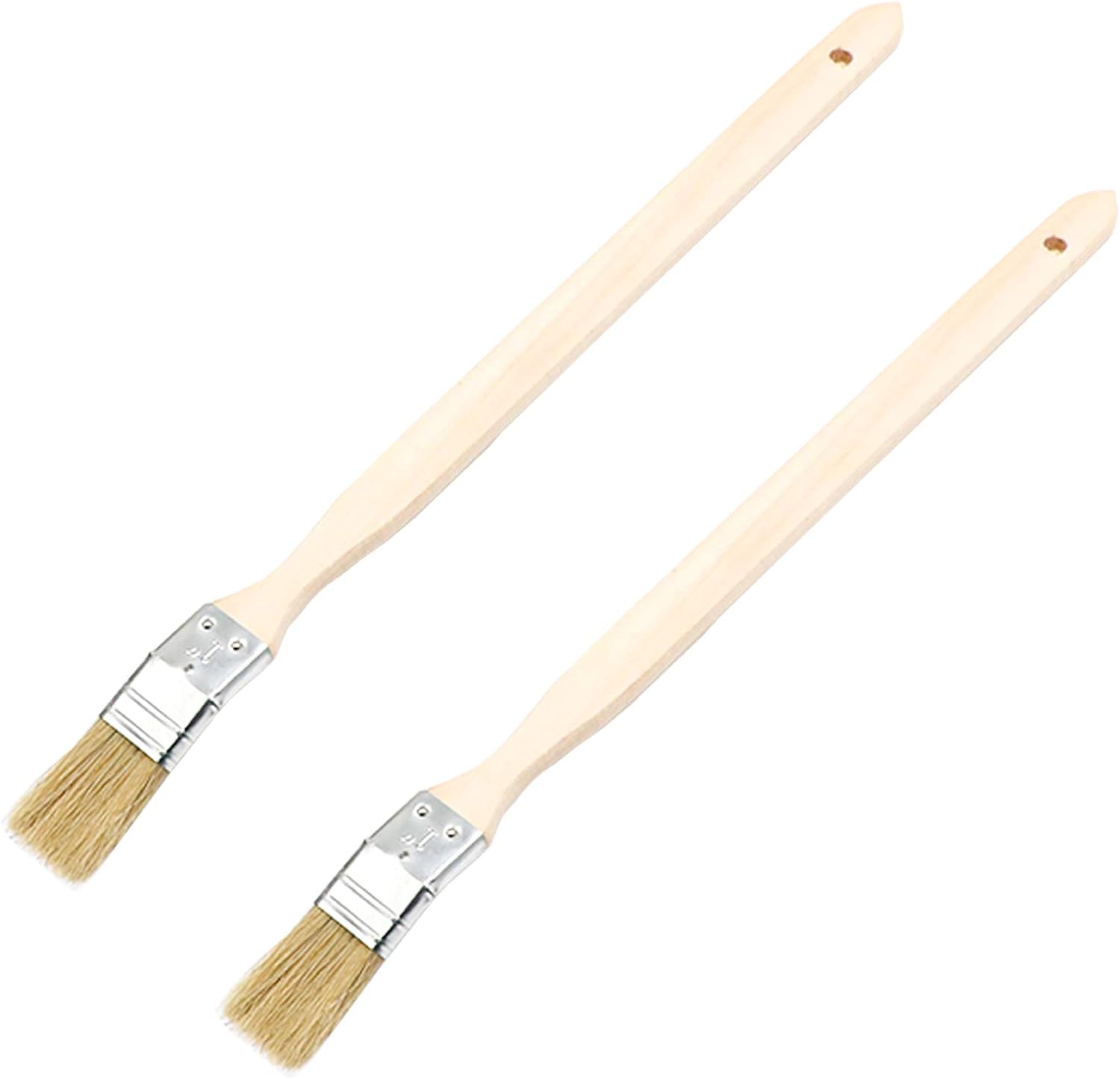 Brush Head Width 25mm/1 inch Long Wood Handle Metal Ferrule Bent Paint