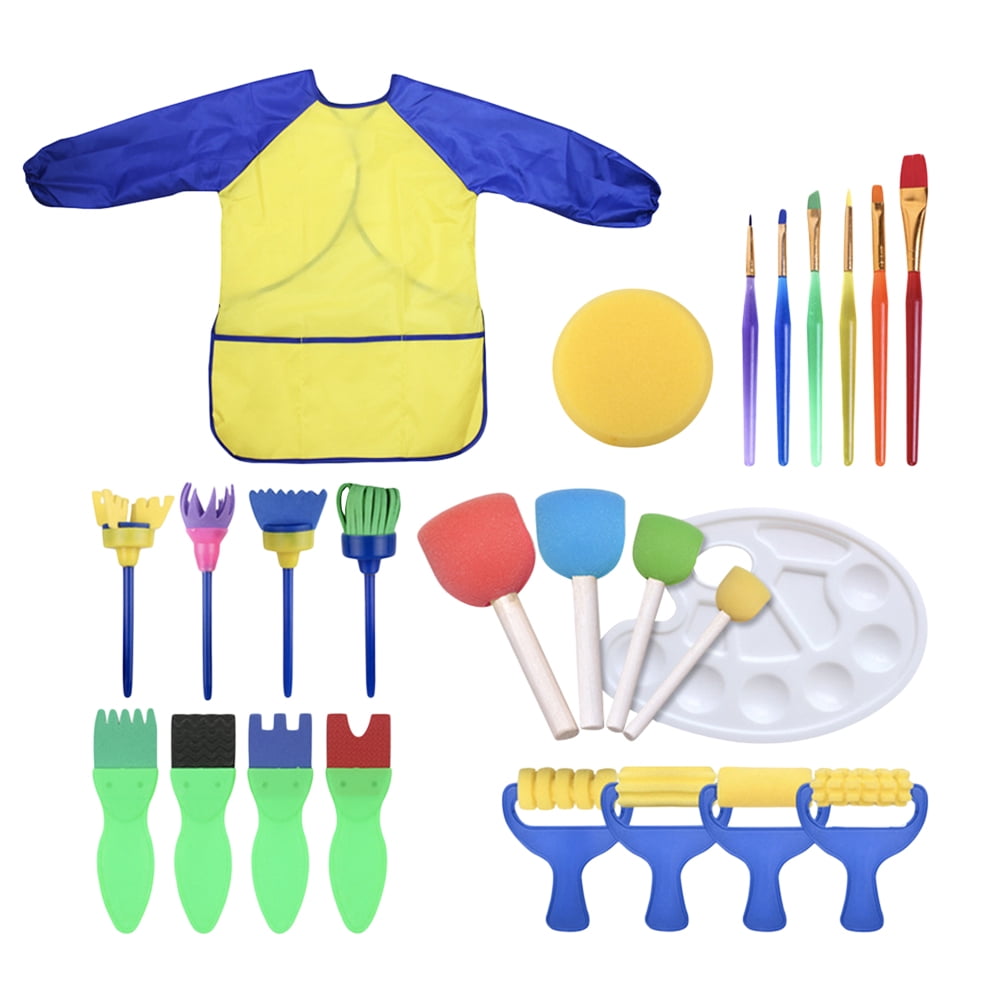 Brush Kids Paint Painting Sponge Brushes Art Set Diy Stippler Stamp
