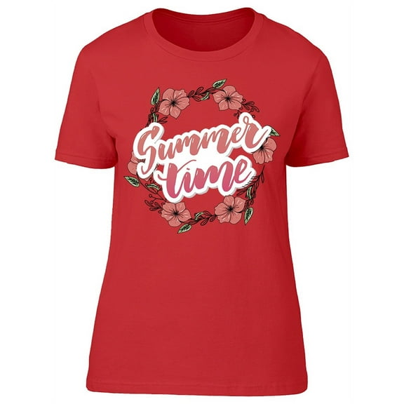 Brush Lettering Summer Time T-Shirt Women -Image by Shutterstock, Female x-Large